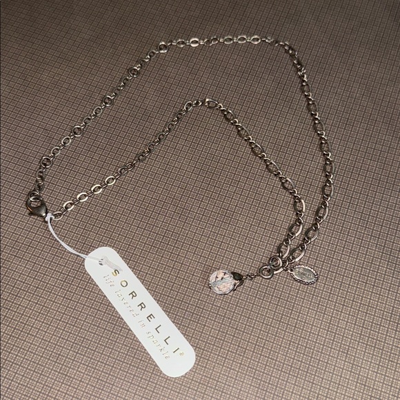 Sorrelli Silver Tone Necklace with movable charms - Picture 3 of 4